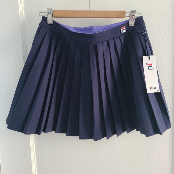 NWT FILA Navy Pleated Tennis Skirt - Picture 1 of 4